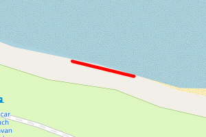 A map showing the Coatham sands beach stretch plotted on it