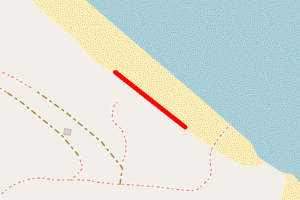 A map showing the Reighton Sands beach stretch plotted on it