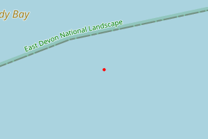 A map showing the Sandy Bay 2 beach stretch plotted on it