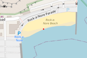 A map showing the Rock-a-Nore beach stretch plotted on it