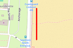 A map showing the Great Yarmouth North beach stretch plotted on it