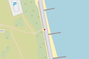 A map showing the The Duver beach stretch plotted on it