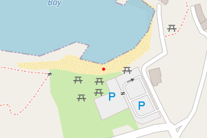 A map showing the Portmuck Harbour beach stretch plotted on it