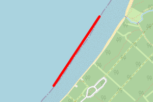 A map showing the Roseisle beach stretch plotted on it