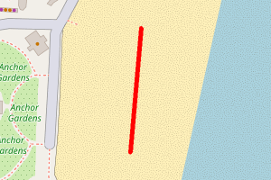 A map showing the Great Yarmouth Central beach stretch plotted on it