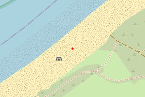 A map showing the Bossington Beach beach stretch plotted on it