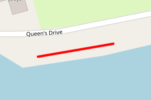 A map showing the Arbroath West Links beach stretch plotted on it