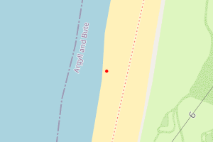 A map showing the West Port, Machrihanish Bay beach stretch plotted on it