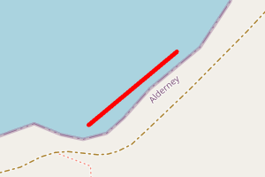 A map showing the Clonque Bay beach stretch plotted on it
