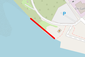 A map showing the North Quay - Hayle beach stretch plotted on it