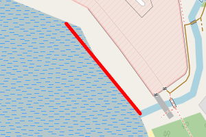 A map showing the Iron Mill Bay West (Military Side) beach stretch plotted on it
