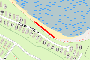 A map showing the allhallows beach stretch plotted on it