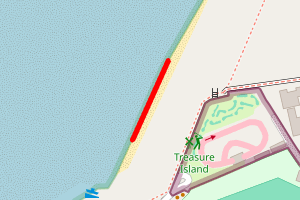 A map showing the Westward Ho! section 1 beach stretch plotted on it