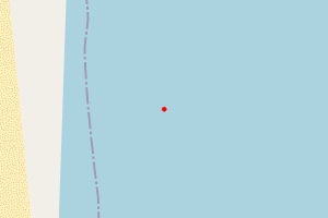 A map showing the Kessingland beach stretch plotted on it