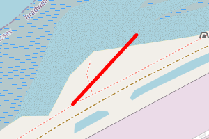 A map showing the Bradwell Power Station East beach stretch plotted on it