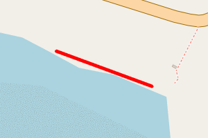 A map showing the Monreith beach beach stretch plotted on it