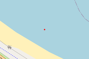 A map showing the Llandudno beach stretch plotted on it