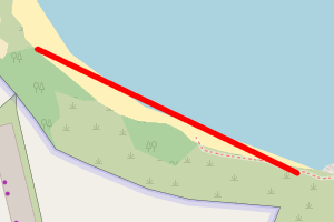 A map showing the Treath Glan-y-Don beach stretch plotted on it