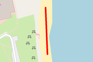 A map showing the Seafield Kirkcaldy (2) beach stretch plotted on it