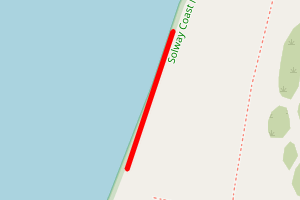 A map showing the Mawbray Banks beach stretch plotted on it