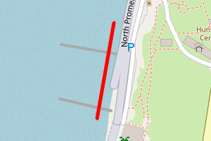 A map showing the Hunstanton Pier beach stretch plotted on it