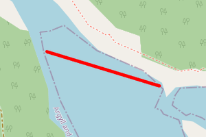 A map showing the Barmore Island Causeway beach stretch plotted on it