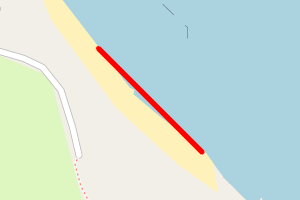 A map showing the Berwick Beach - Haven GBBC beach stretch plotted on it