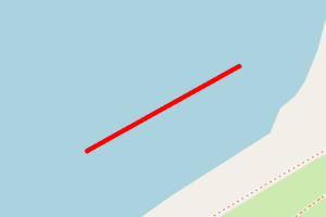 A map showing the Leasowe Beach beach stretch plotted on it