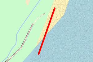A map showing the Balmedie Country Park beach stretch plotted on it