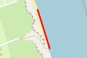 A map showing the Haven Hornsea Beach beach stretch plotted on it
