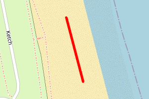 A map showing the Seashore Haven Beach beach stretch plotted on it