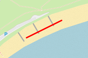 A map showing the Newton Beach 2 beach stretch plotted on it