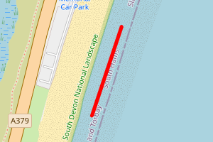 A map showing the Slapton Sands 2 beach stretch plotted on it