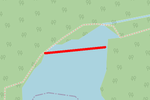 A map showing the Dubh Caol Linne, Tarbert Harbour beach stretch plotted on it