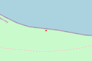 A map showing the Braye beach stretch plotted on it