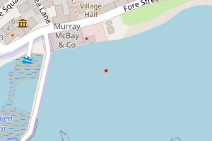 A map showing the Johnshaven beach stretch plotted on it