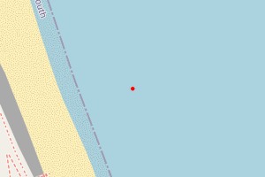A map showing the Scratby steps beach stretch plotted on it