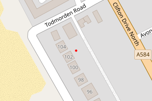 A map showing the Starr Gate/St Annes beach stretch plotted on it