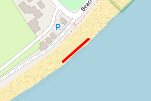 A map showing the Winchelsea Beach beach stretch plotted on it