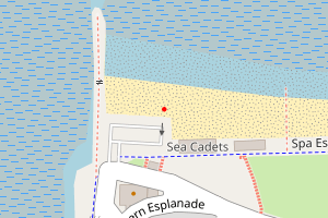 A map showing the West Beach Herne Bay beach stretch plotted on it